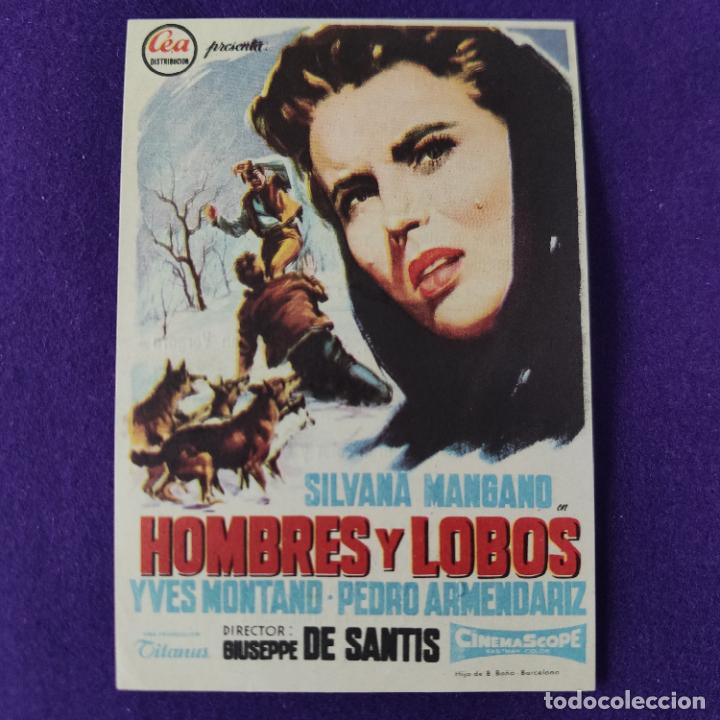  Foglietti di film di film antichi di cinema: PROGRAMA DE CINE ORIGINAL. VERGARA (GUIPUZCOA). HOMBRES Y LOBOS. SILVANA MANGANO. SIMPLE.