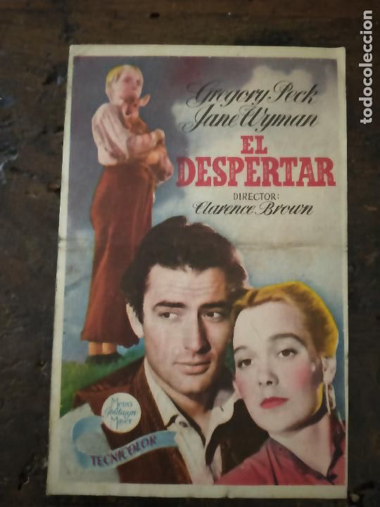 Cine: EL DESPERTAR - GREGORY PECK - JANE WYMAN. PROGRAMA DE CINE CON PUBLICIDAD. - Foto 1