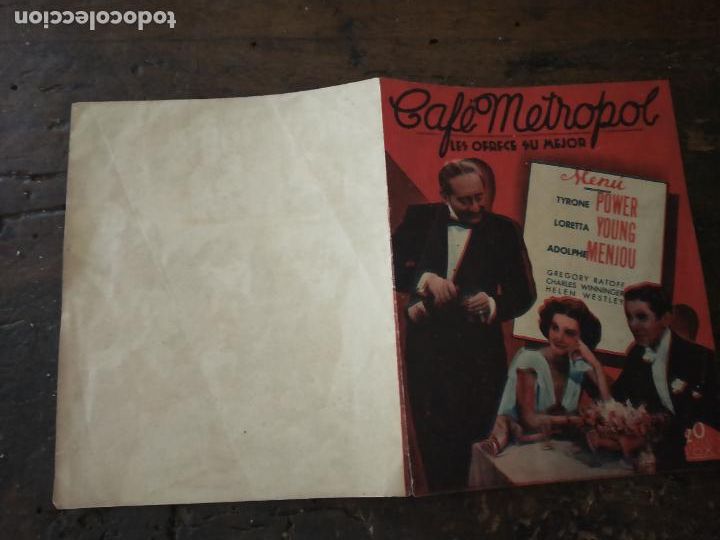 Cine: CAFE METROPOL. TYRONE POWER - LORETTA YOUNG. PROGRAMA DE CINE DOBLE. - Foto 1