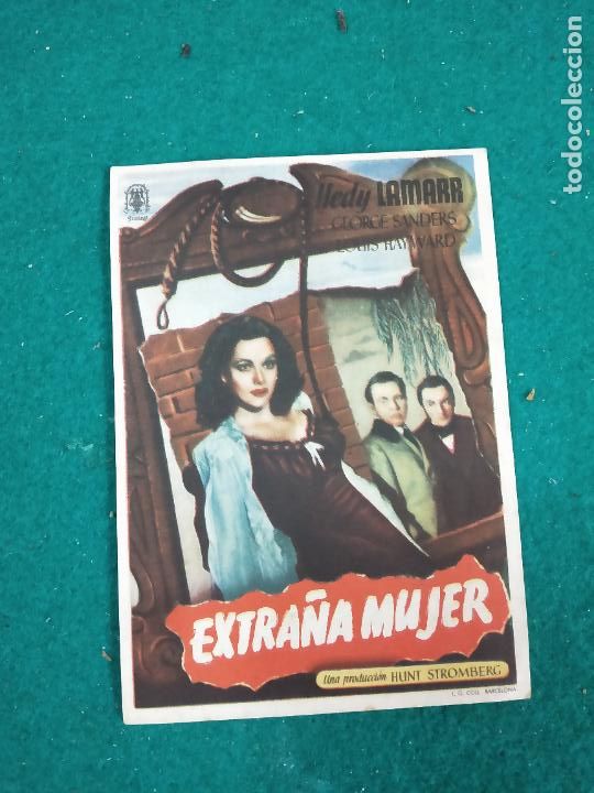 Cine: EXTRA&Ntilde;A MUJER. HEDY LAMARR. PROGRAMA DE CINE CON PUBLICIDAD. - Foto 1