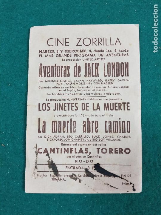 Cine: LOS JINETES DE LA MUERTE. PROGRAMA DE CINE CON PUBLICIDAD. - Foto 2