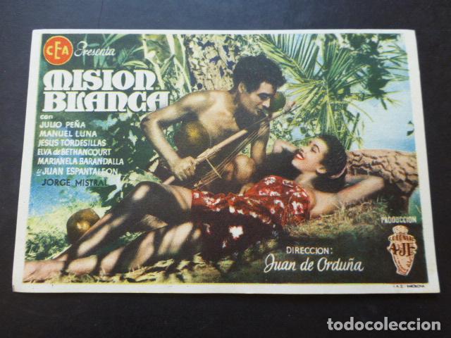 Cine: MISION BLANCA PROGRAMA DE MANO SIN PUBLICIDAD - Foto 1