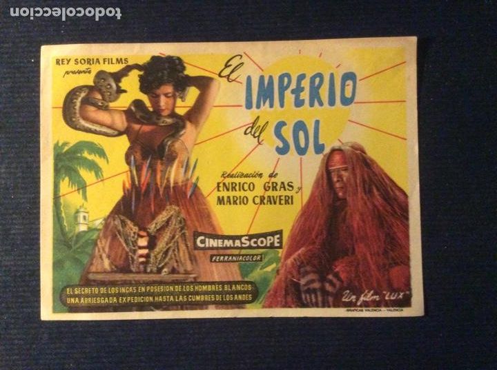 Cine: FOLLETO DE MANO EL IMPERIO DEL SOL .SIN PUBLICIDAD - Foto 1