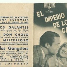 Cine: PTCC 121 EL IMPERIO DE LOS GANGSTERS PROGRAMA DOBLE COLUMBIA CHESTER MORRIS MARGOT GRAHAME