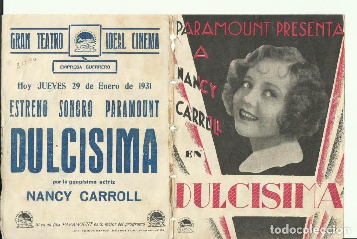 Cine: PTCC 121 DULCISIMA PROGRAMA DOBLE PARAMOUNT NANCY CARROLL JACK OAKIE - Foto 1