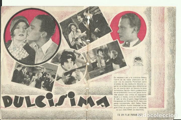 Cine: PTCC 121 DULCISIMA PROGRAMA DOBLE PARAMOUNT NANCY CARROLL JACK OAKIE - Foto 2