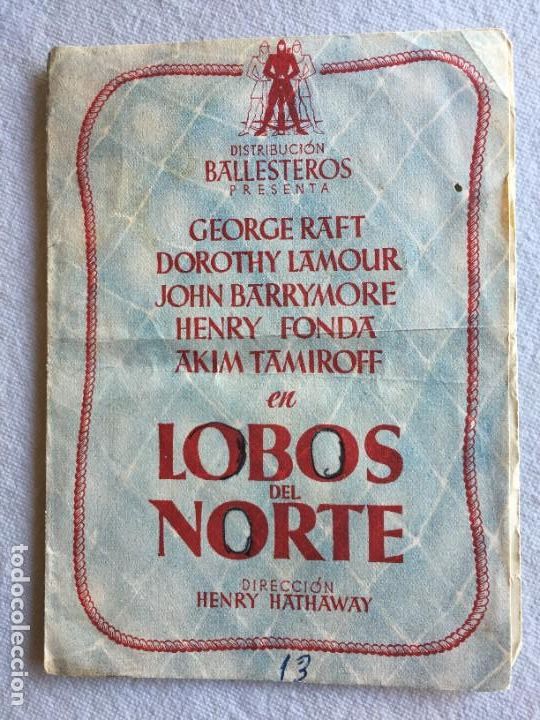  Flyers Publicitaires de films Anciens: Lobos del orte