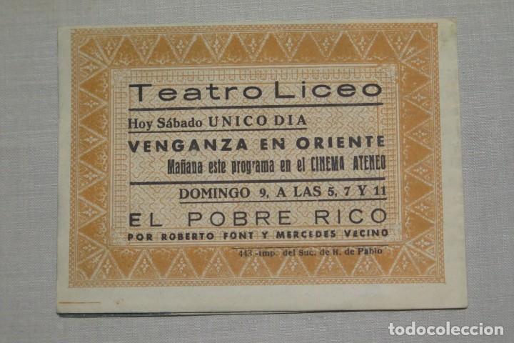 Cine: PROGRAMA DE CINE DOBLE. EL POBRE RICO - Foto 2