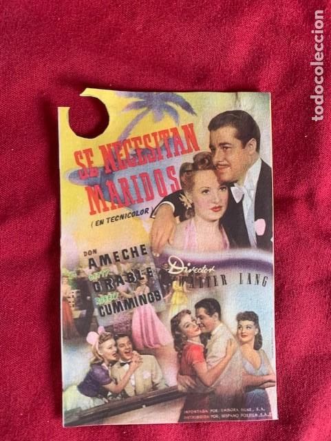  Flyers Publicitaires de films Anciens: SE NECESITAN MARIDOS