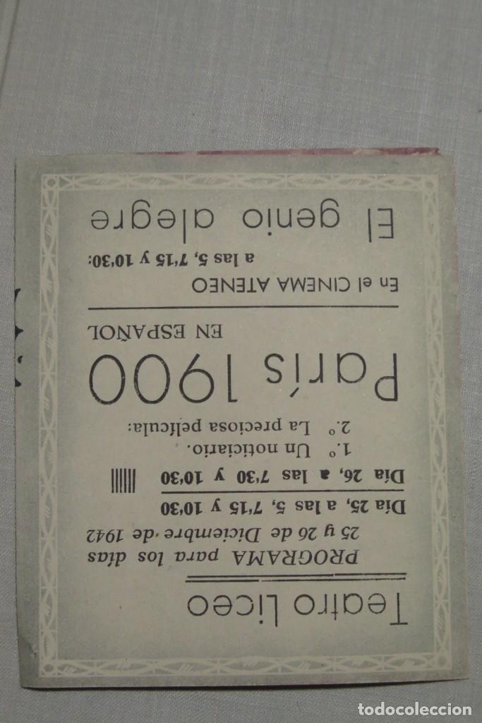 Cine: PROGRAMA DE CINE. PARIS 1900 - Foto 2