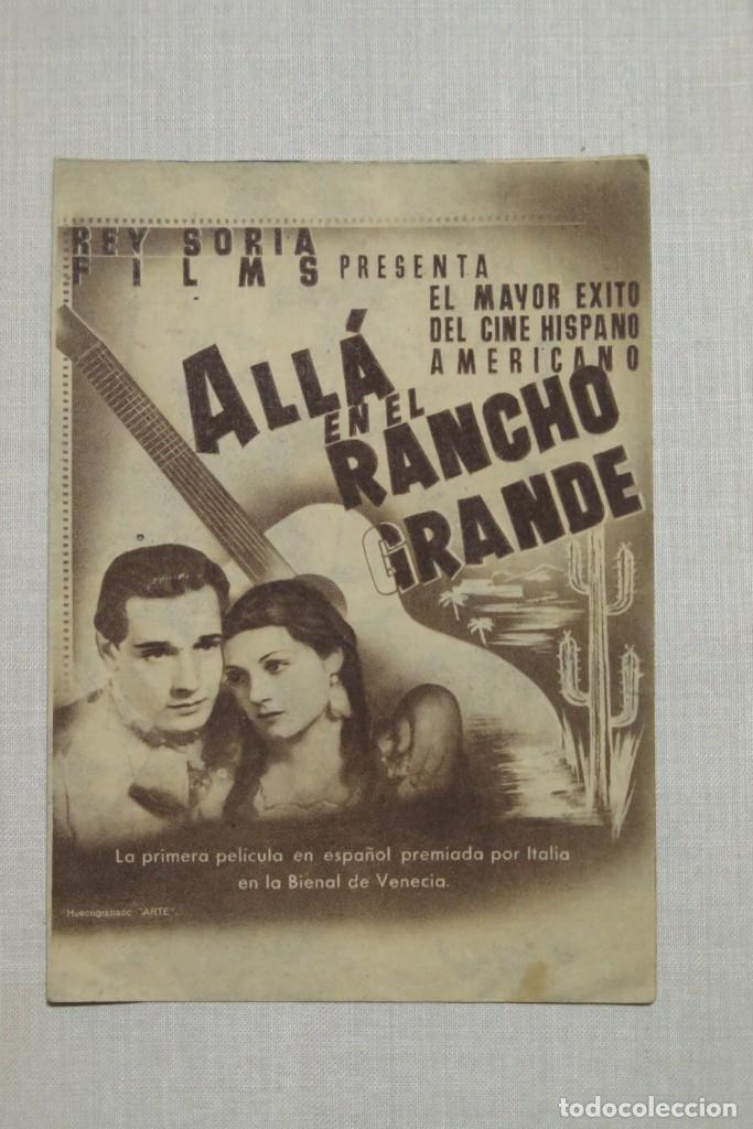 Cine: PROGRAMA DE CINE. ALLA EN EL RANCHO GRANDE - Foto 1