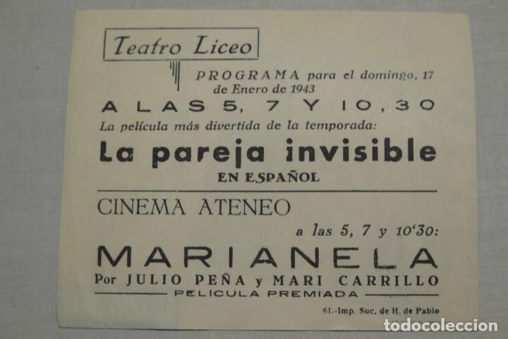 Cine: PROGRAMA DE CINE. LA PAREJA INVISIBLE - Foto 2