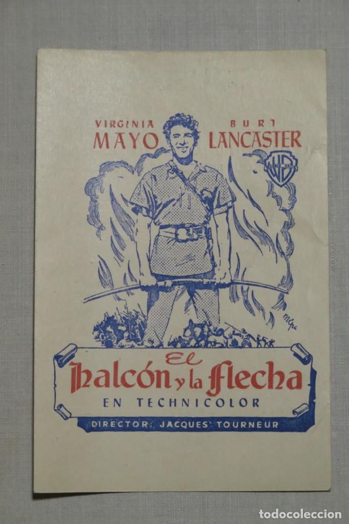 Cine: PROGRAMA DE CINE. EL HALCON Y LA FLECHA. CALENDARIO 1951 - Foto 1
