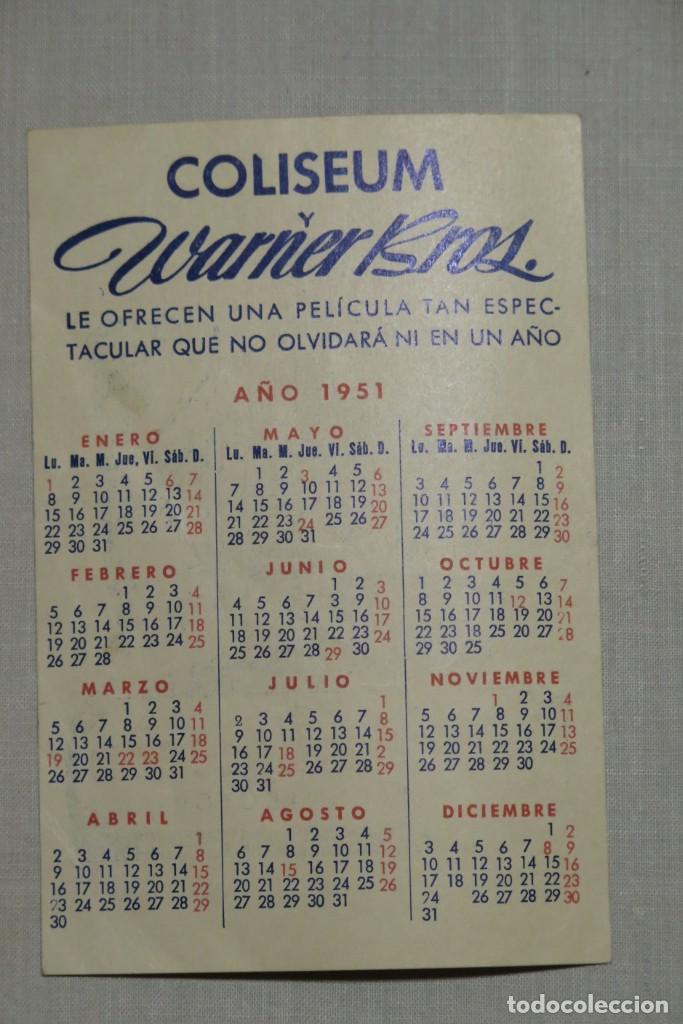 Cine: PROGRAMA DE CINE. EL HALCON Y LA FLECHA. CALENDARIO 1951 - Foto 2