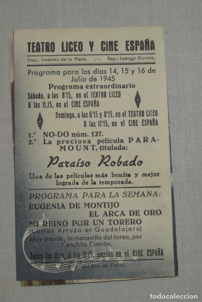 Cine: PROGRAMA DE CINE. PARAISO ROBADO - Foto 2