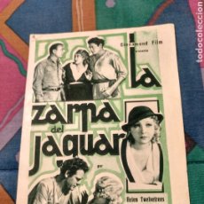 Cine: 1932 LA ZARPA DEL JAGUAR PROGRAMA DOBLE CINNAMOND HELEN TWELVETREES ROBERT ARMSTRONG BICKFORD. Lote 325013228