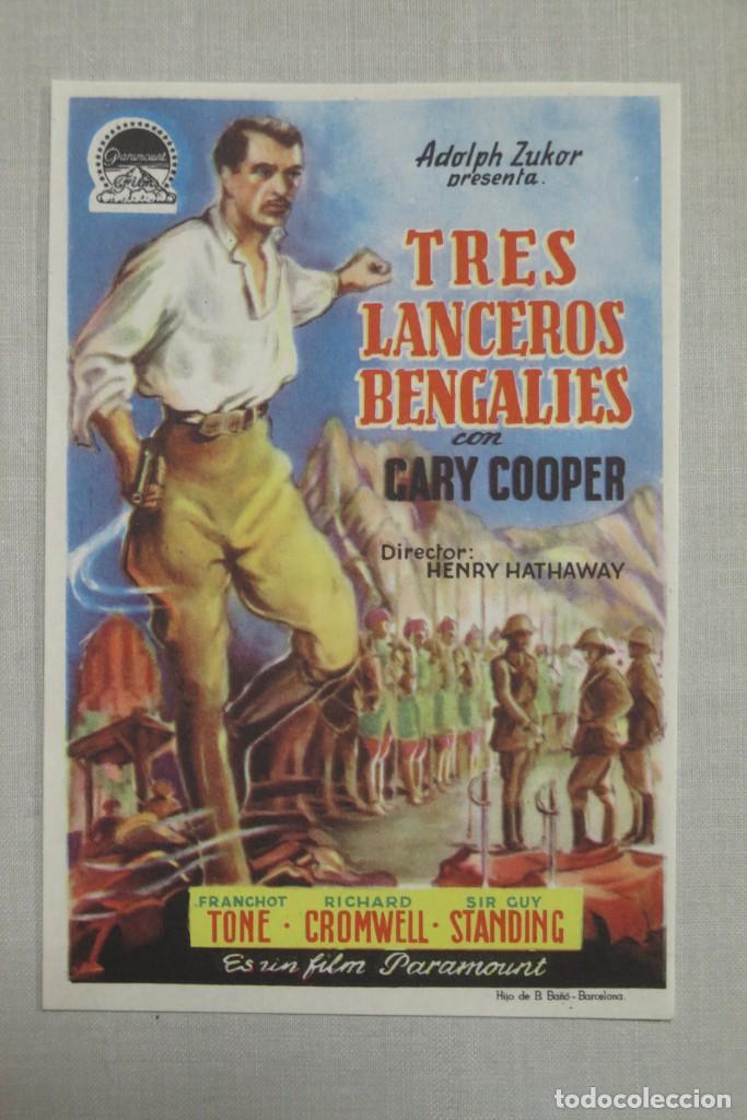 Cine: PROGRAMA DE CINE. TRES LANCEROS BENGALIES - Foto 1