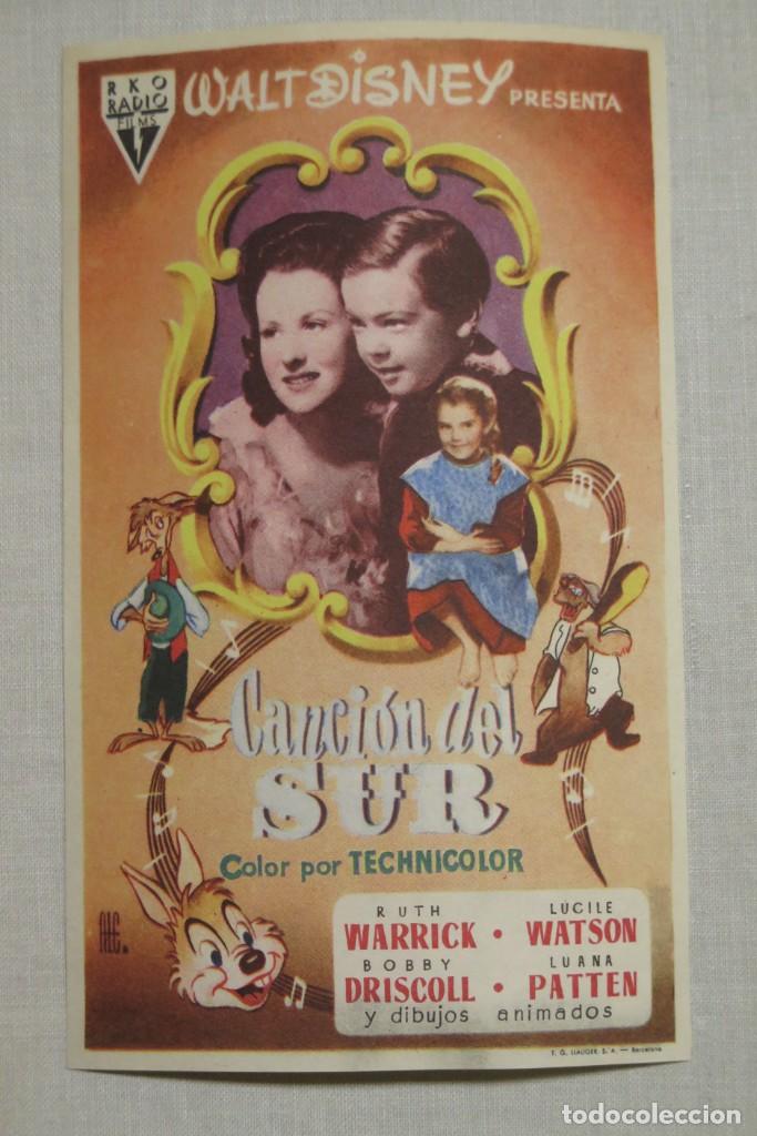 Cine: PROGRAMA DE CINE. CANCION DEL SUR - Foto 1