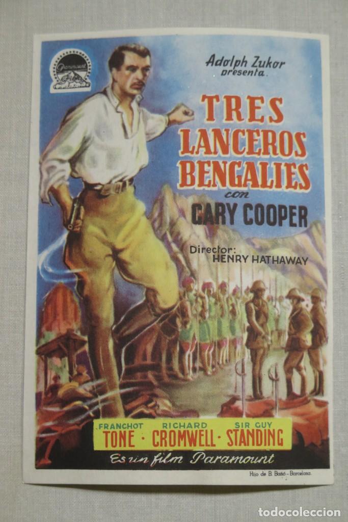 Cine: PROGRAMA DE CINE. TRES LANCEROS BENGALIES - Foto 1