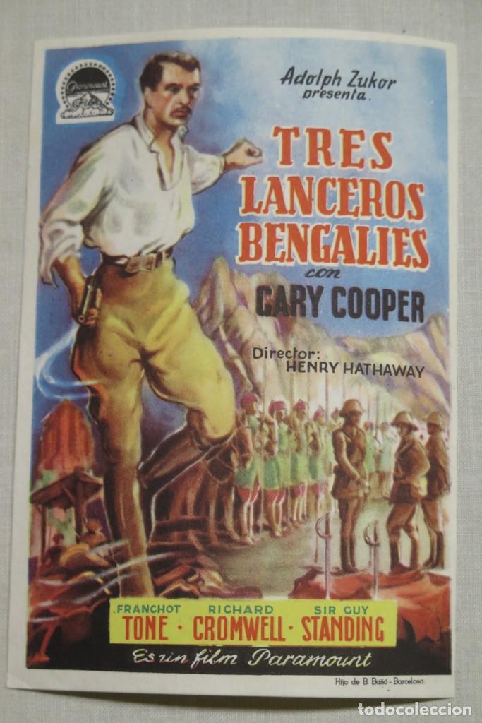 Cine: PROGRAMA DE CINE. TRES LANCEROS BENGALIES - Foto 1