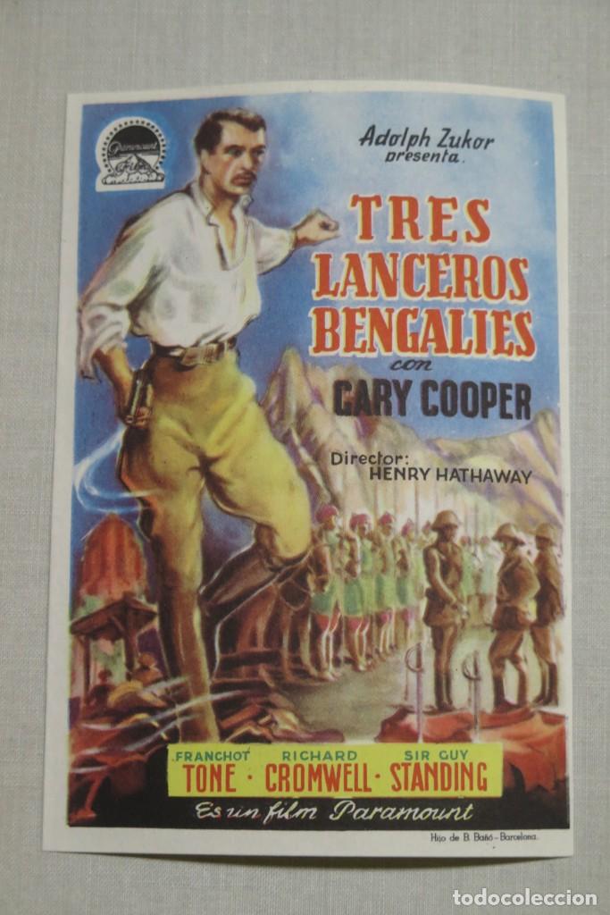 Cine: PROGRAMA DE CINE. TRES LANCEROS BENGALIES - Foto 1