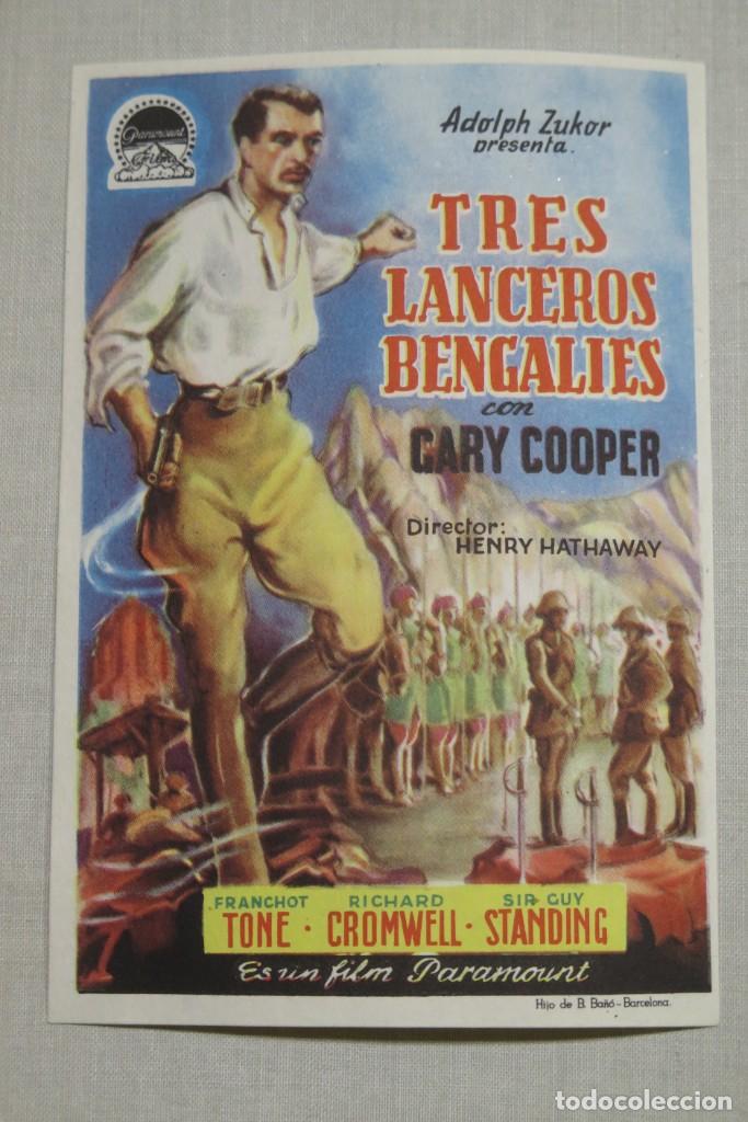 Cine: PROGRAMA DE CINE. TRES LANCEROS BENGALIES - Foto 1