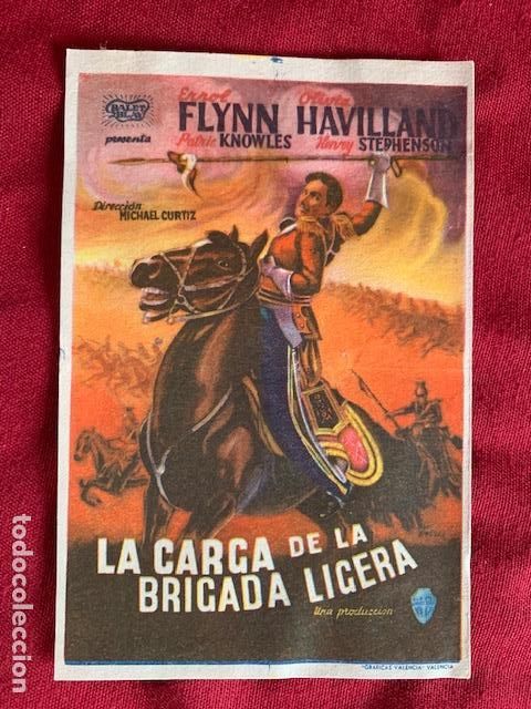  Flyers Publicitaires de films Anciens: LA CARGA DE LA BRIGADA LIGERA