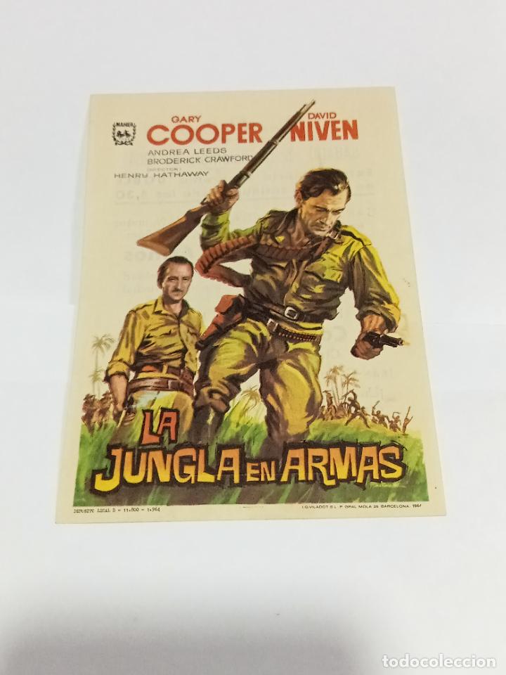 Cine: PROGRAMA DE CINE. LA JUNGLA EN ARMAS. CINE COLISEO. CON PUBLICIDAD. VER DORSO