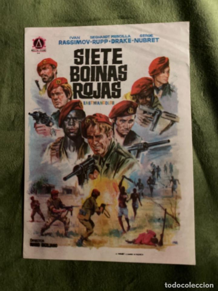 Cine: ANTIGUO PROGRAMA FOLLETO CINE SIETE BOINAS ROJAS - Foto 1