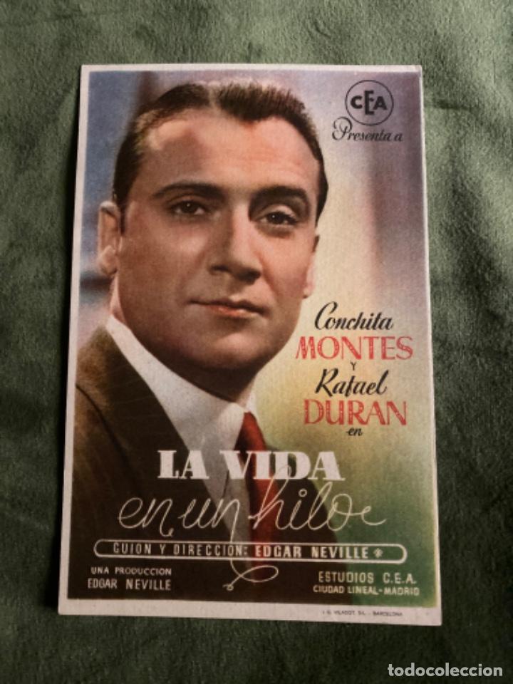Cine: ANTIGUO PROGRAMA FOLLETO CINE LA VIDA EN UN HILO - Foto 1