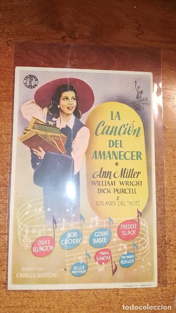 Cine: PROGRAMA O FOLLETO DE MANO DE CINE la canci&oacute;n del amanecer - Foto 1