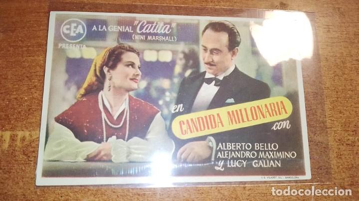 Cine: PROGRAMA O FOLLETO DE MANO DE CINE candida millonaria - Foto 1