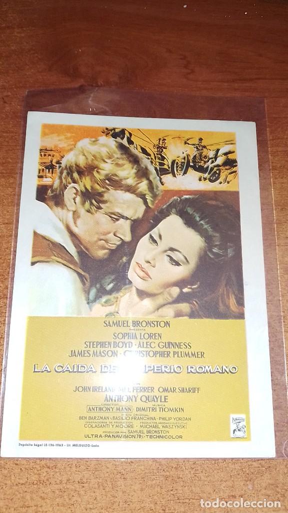 Cine: PROGRAMA O FOLLETO DE MANO DE CINE la caida del imperio romano - Foto 1