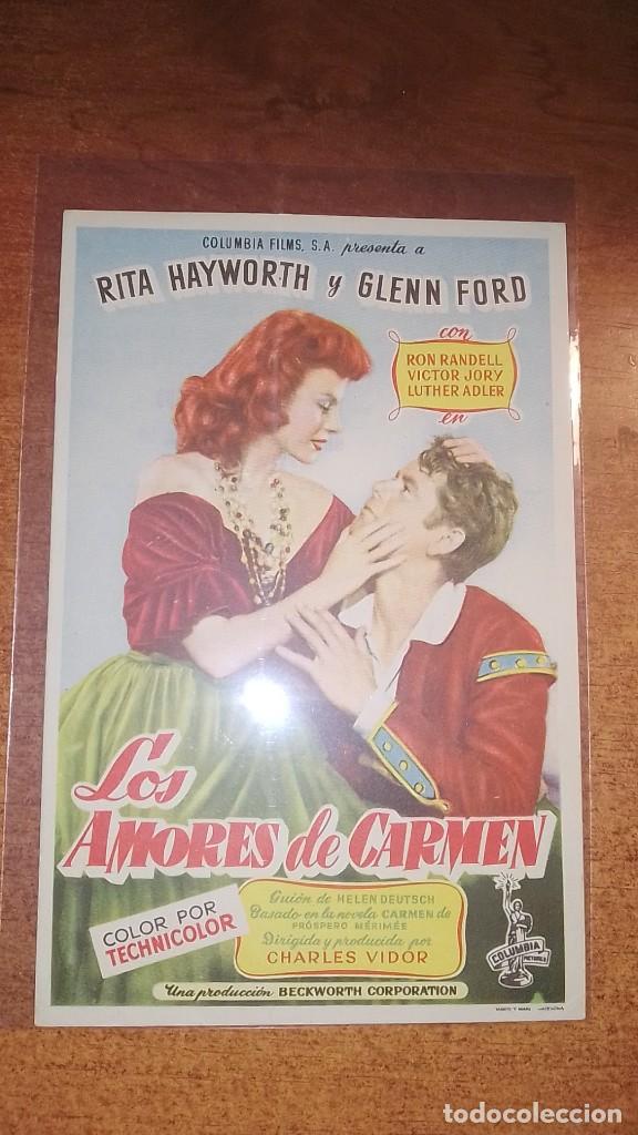 Cine: PROGRAMA O FOLLETO DE MANO DE CINE los amores de carmen - Foto 1