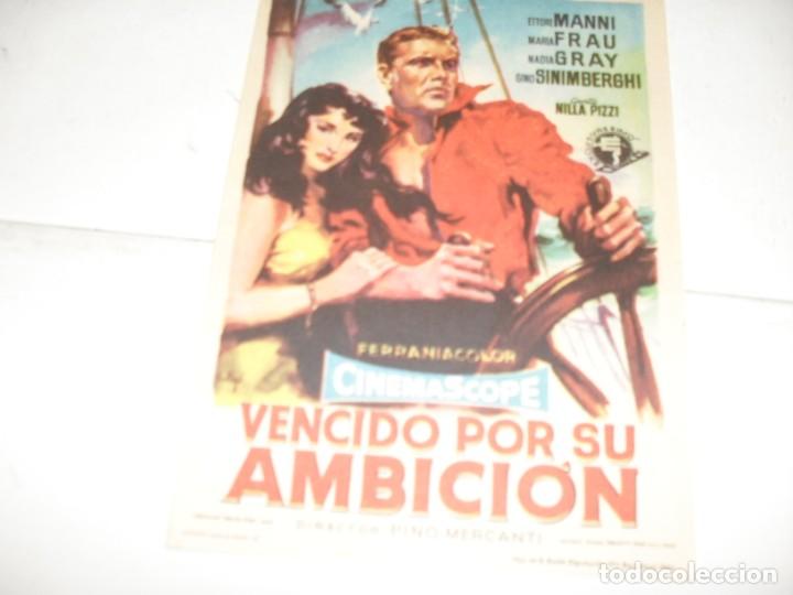 Kino: programa de mano sencillo,sin texto publicitario .titulo: VENCIDO POR SU AMBIBION.