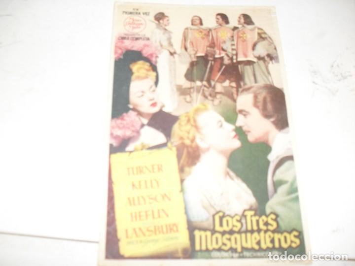 Kino: programa de mano sencillo,sin texto publicitario .titulo: LOS 3 MOSQUETEROS(GENE KELLY).