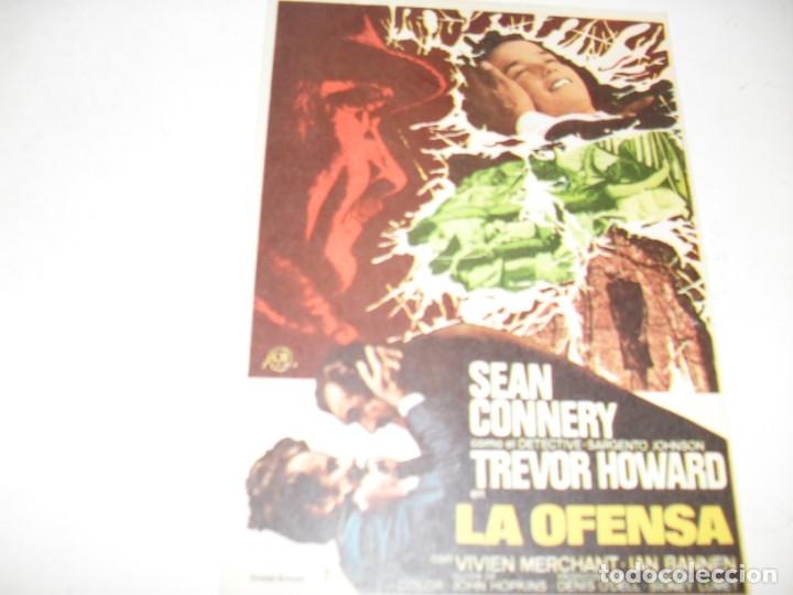 Kino: programa de mano sencillo,sin texto publicitario .titulo: LA OFENSA(SEAN CONNERY).
