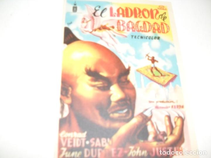 Kino: programa de mano sencillo,sin texto publicitario .titulo: EL LADRON DE BAGAD
