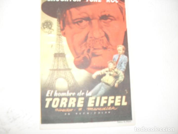 Kino: programa de mano sencillo,sin texto publicitario .titulo: EL HOMBRE DE LA TORRE EIFFEL..