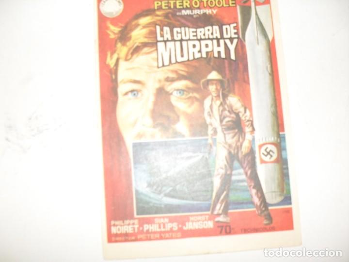 Kino: programa de mano sencillo,sin texto publicitario .titulo: LA GUERRA DE MURPHY.