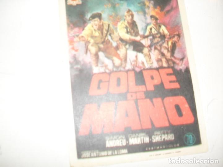 Kino: programa de mano sencillo,sin texto publicitario .titulo: GOLPE DE MANO.