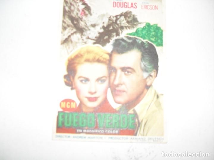 Kino: programa de mano sencillo,sin texto publicitario .titulo: FUEGO VERDE (STEWART GRANGER).