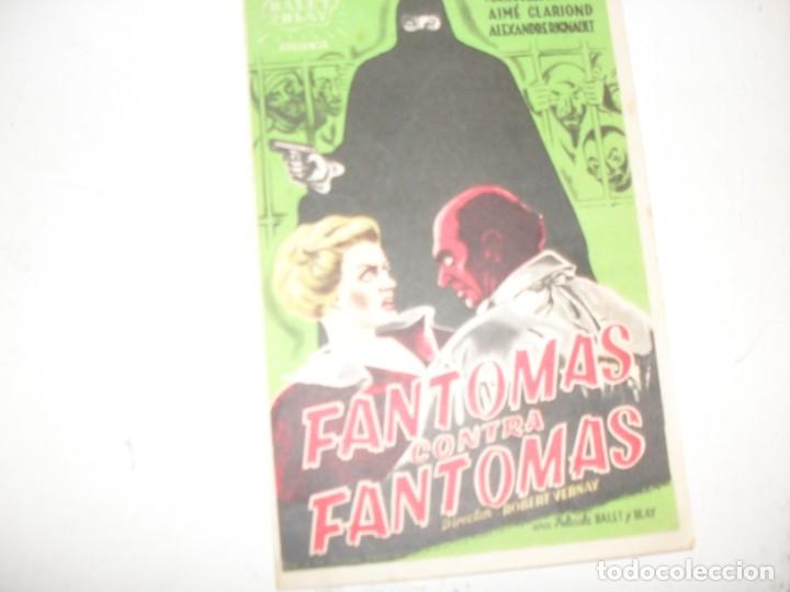 Kino: programa de mano sencillo,sin texto publicitario .titulo: FANTOMAS CONTRA FANTOMAS.