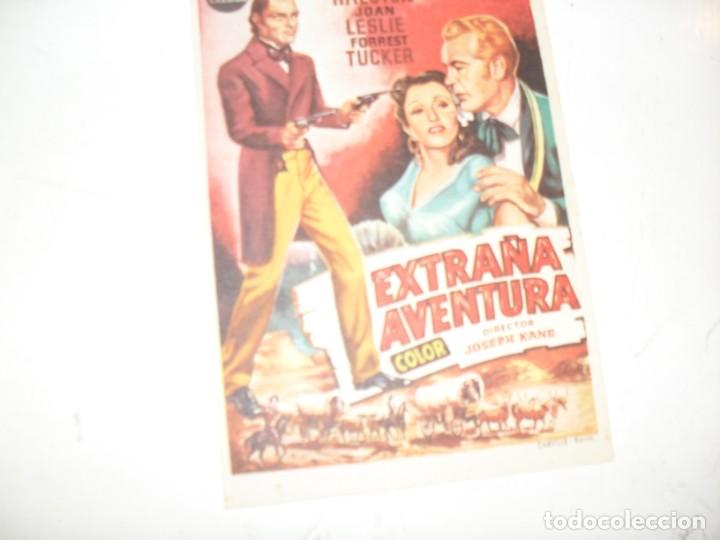 Kino: programa de mano sencillo,sin texto publicitario .titulo: EXTRA&Ntilde;A AVENTURA.