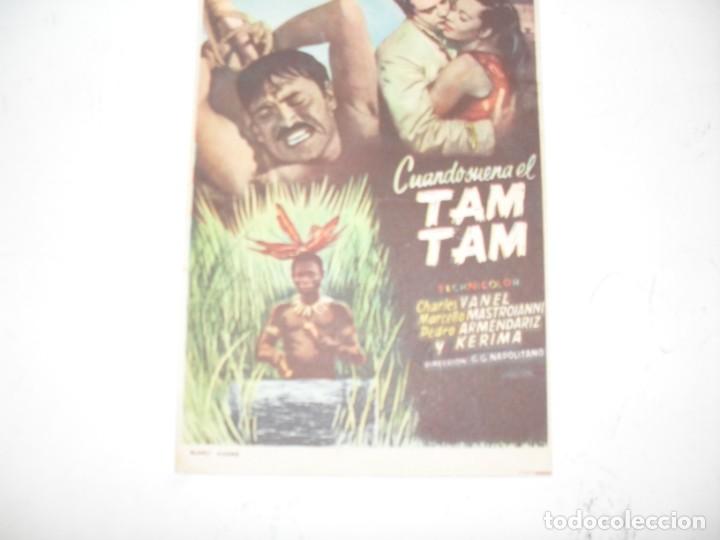 Kino: programa de mano sencillo,sin texto publicitario .titulo: CUANDO SUENA EL TAM TAM.