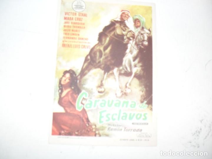 Kino: programa de mano sencillo,sin texto publicitario .titulo: CARAVANA DE ESCLAVOS.