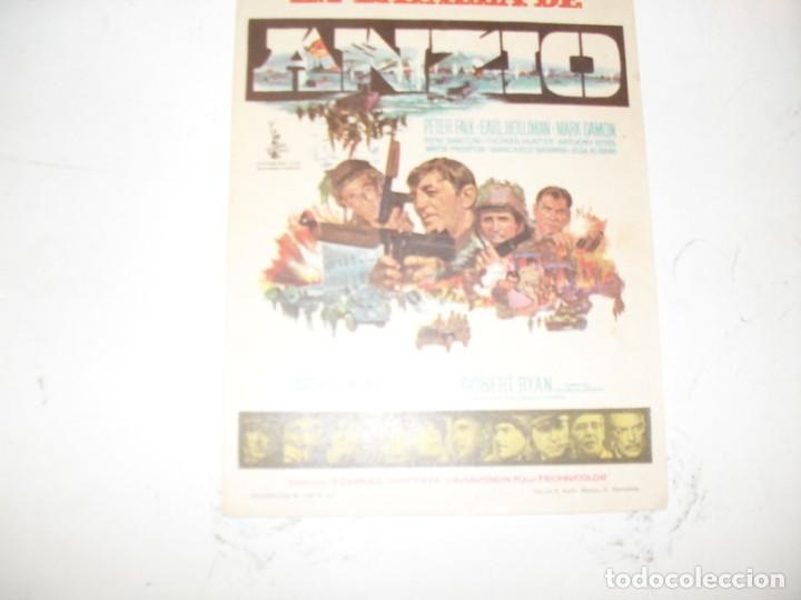 Kino: programa de mano sencillo,sin texto publicitario .titulo:LA BATALLA DE ANZIO.