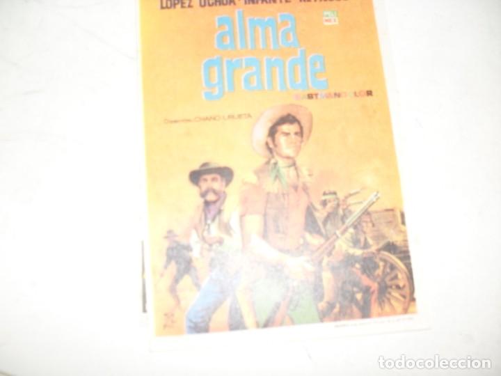 Cine: programa de mano sencillo,sin texto publicitario .titulo: ALMA GRANDE.