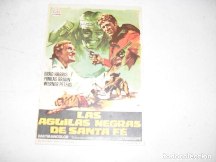 Cine: programa de mano sencillo,sin texto publicitario .titulo: LAS AGUILAS NEGRAS DE SANTA FE.
