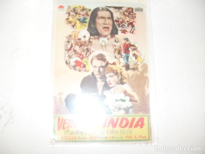 Cine: programa de mano sencillo,con texto publicitario .titulo: VENGANZA INDIA.